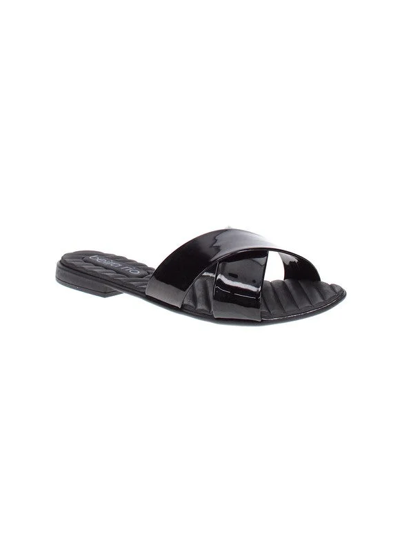 Beira Rio  Beira Rio Ladies Flat Sandals Black | Made In Brazil for Women | Best Price UAE
